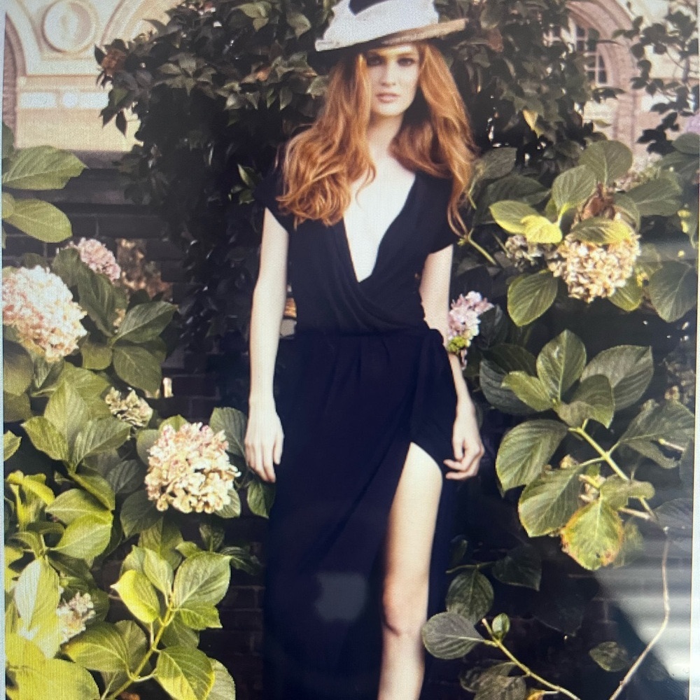 Elegant Black Wrap Dress